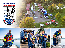 Collage zur Übung "Seeadler" am See Milada in Chabarovice (Fotos THW)